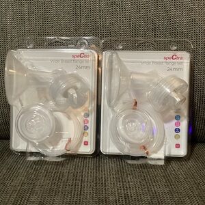 Spectra Pump Wide Breast Shields Size 24mm MEDIUM New Factory Sealed (2)